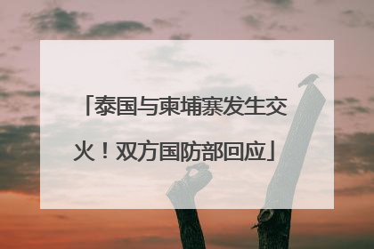 泰国与柬埔寨发生交火！双方国防部回应