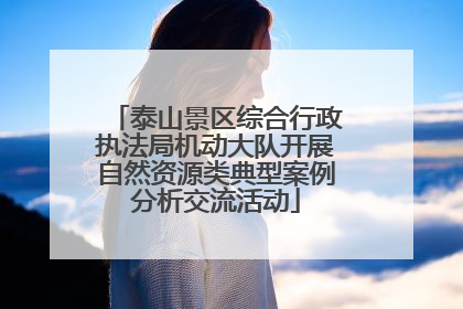 泰山景区综合行政执法局机动大队开展自然资源类典型案例分析交流活动