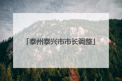 泰州泰兴市市长调整