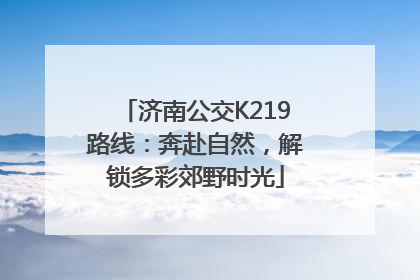 济南公交K219路线：奔赴自然，解锁多彩郊野时光