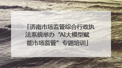 济南市场监管综合行政执法系统举办“AI大模型赋能市场监管”专题培训