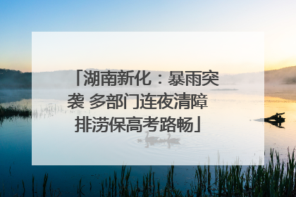 湖南新化：暴雨突袭 多部门连夜清障排涝保高考路畅