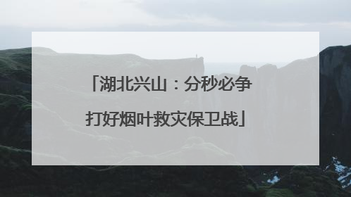 湖北兴山：分秒必争 打好烟叶救灾保卫战
