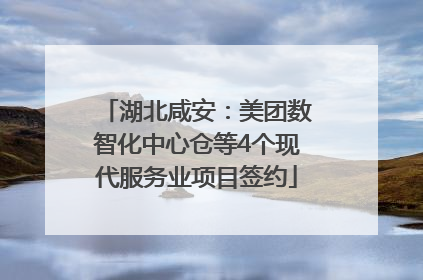 湖北咸安：美团数智化中心仓等4个现代服务业项目签约