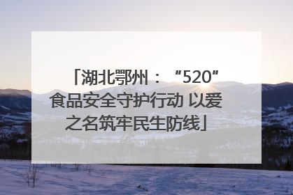 湖北鄂州：“520”食品安全守护行动 以爱之名筑牢民生防线