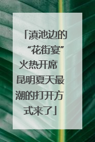 滇池边的“花街宴”火热开席 昆明夏天最潮的打开方式来了