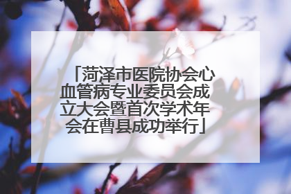 菏泽市医院协会心血管病专业委员会成立大会暨首次学术年会在曹县成功举行
