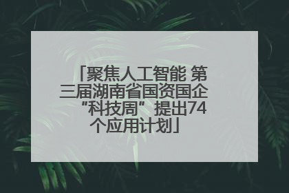 聚焦人工智能 第三届湖南省国资国企“科技周”提出74个应用计划