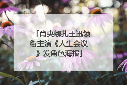 肖央娜扎王迅领衔主演《人生会议》发角色海报
