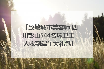 致敬城市美容师 四川彭山544名环卫工人收到端午大礼包