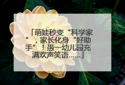 萌娃秒变“科学家”，家长化身“好助手”！愚一幼儿园充满欢声笑语……