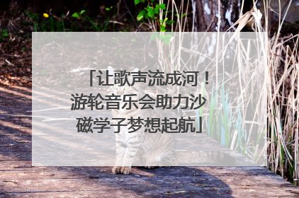 让歌声流成河！游轮音乐会助力沙磁学子梦想起航