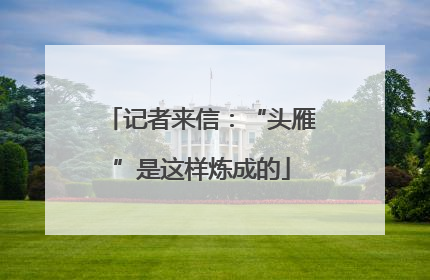 记者来信：“头雁”是这样炼成的