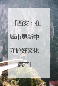 西安：在城市更新中守护好文化遗产