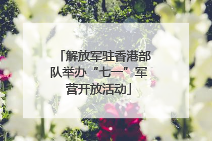 解放军驻香港部队举办“七一”军营开放活动