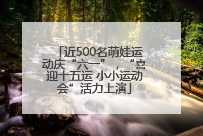 近500名萌娃运动庆“六一”，“喜迎十五运 小小运动会”活力上演