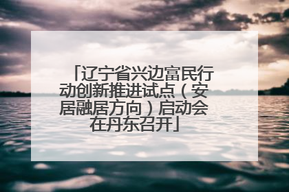 辽宁省兴边富民行动创新推进试点（安居融居方向）启动会在丹东召开