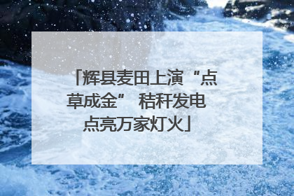 辉县麦田上演“点草成金” 秸秆发电点亮万家灯火