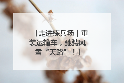 走进练兵场｜重装运输车，驰骋风雪“天路”！