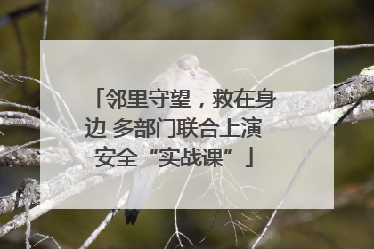 邻里守望，救在身边 多部门联合上演安全“实战课”