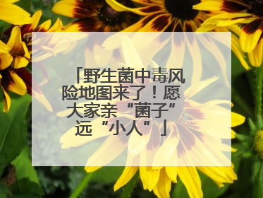 野生菌中毒风险地图来了！愿大家亲“菌子”远“小人”