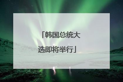 韩国总统大选即将举行