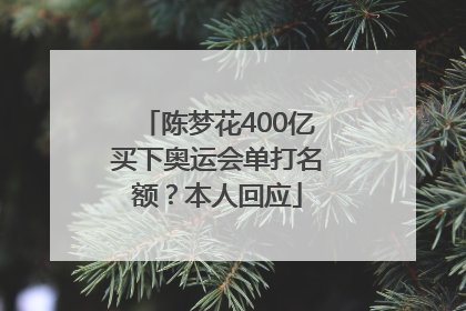 陈梦花400亿买下奥运会单打名额？本人回应