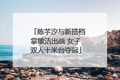 陈芋汐与新搭档掌敏洁出战 女子双人十米台夺冠