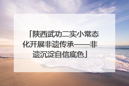 陕西武功二实小常态化开展非遗传承——非遗沉淀自信底色