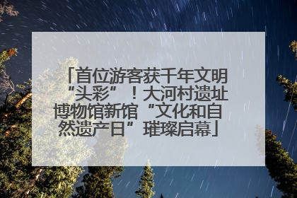 首位游客获千年文明“头彩”！大河村遗址博物馆新馆“文化和自然遗产日”璀璨启幕