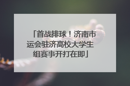 首战排球！济南市运会驻济高校大学生组赛事开打在即