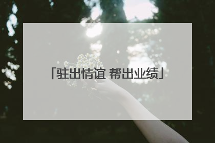 驻出情谊 帮出业绩