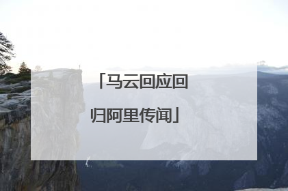 马云回应回归阿里传闻