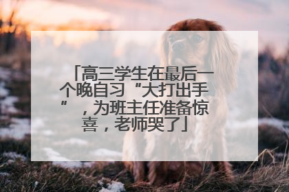 高三学生在最后一个晚自习“大打出手”，为班主任准备惊喜，老师哭了