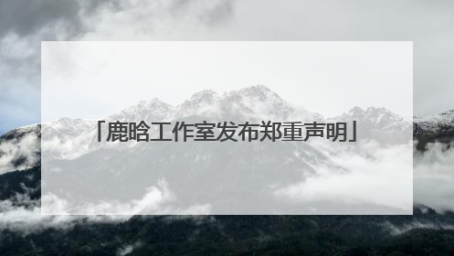 鹿晗工作室发布郑重声明