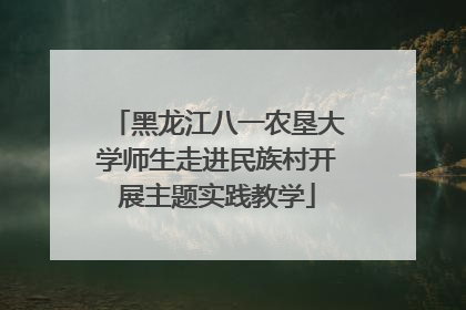 黑龙江八一农垦大学师生走进民族村开展主题实践教学
