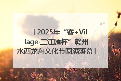 2025年“客+Village·三江匯杯”赣州水西龙舟文化节圆满落幕