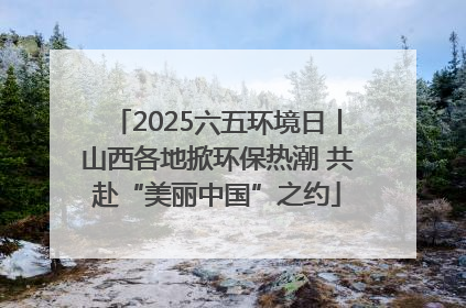 2025六五环境日丨山西各地掀环保热潮 共赴“美丽中国”之约