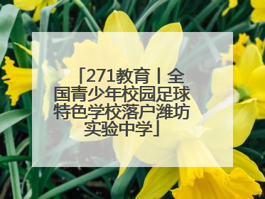 271教育丨全国青少年校园足球特色学校落户潍坊实验中学