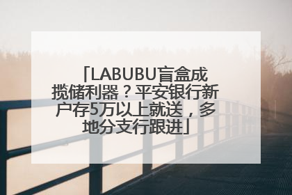 LABUBU盲盒成揽储利器？平安银行新户存5万以上就送，多地分支行跟进